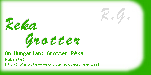 reka grotter business card
